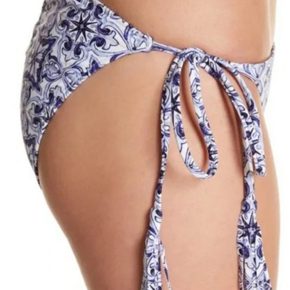 Rachel Roy Women's Hipster Bikini Swim Bottom Blue - Picture 2 of 4